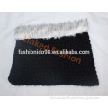 newest lady black color solid acrylic knitted winter faux fur scarf for winter cachecol,bufanda infinito,bufanda